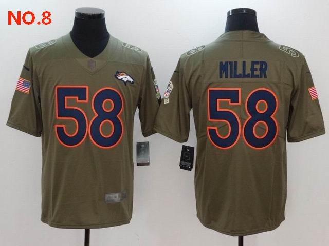 Men's Denver Broncos 58 Von Miller Jersey NO.8 ;